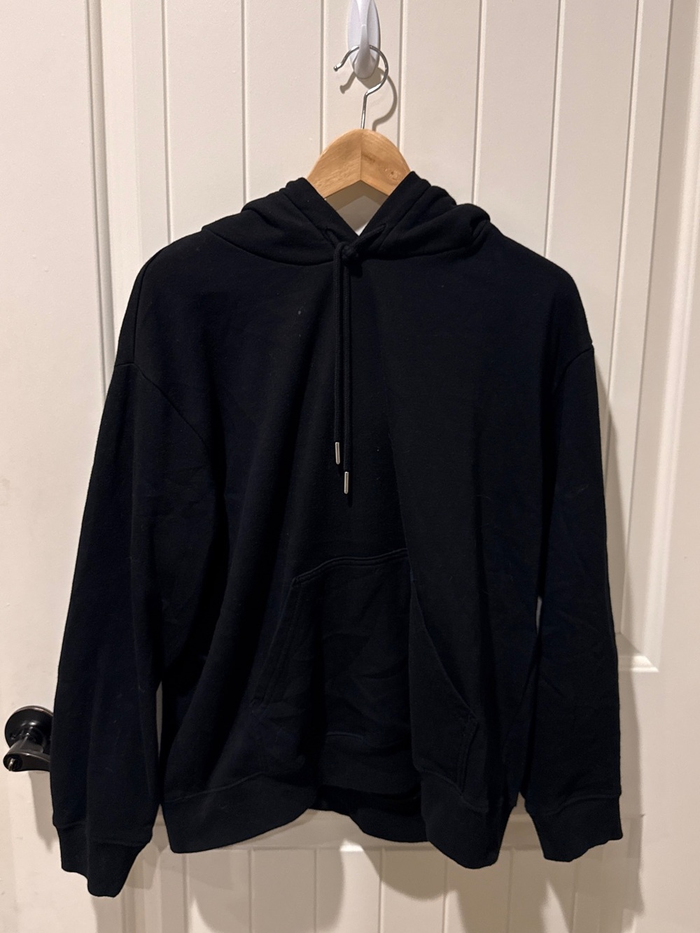 H&M Black Oversized Hoodie with Kangaroo Pocket